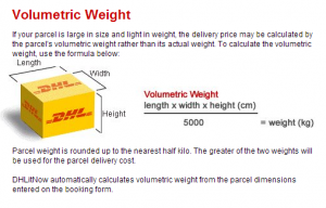 volumetric weight